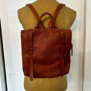 Brown Leather Backpack